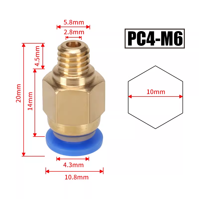 10pcs/lot PC4-M10 Pneumatic Co - đánh giá và giá Ptfe Tape Thread