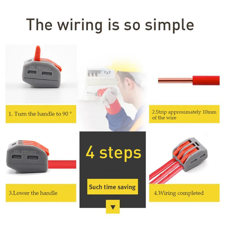 30/48 Pcs Fast Wiring Connecto - đánh giá và giá Push Fit Connector